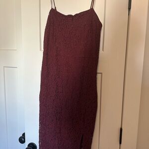 Express Burgundy Lace Dress
